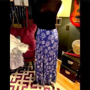 Tommy Hilfiger blue and white maxi skirt